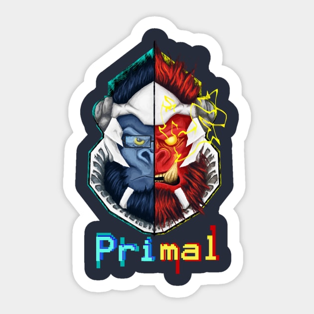 "Primal" Sticker by Tejocka